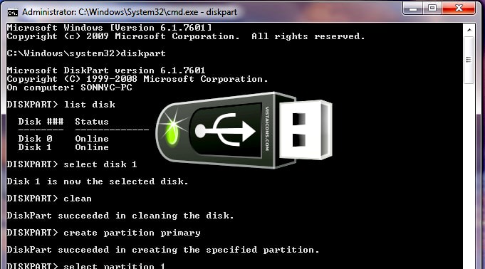 pen drive recovery command