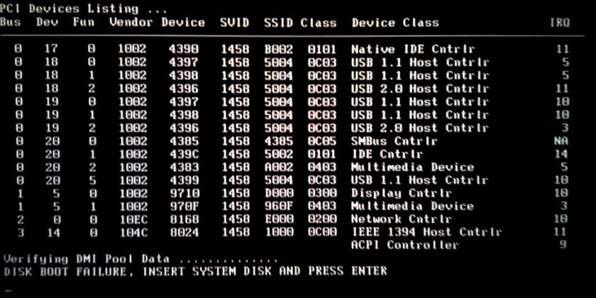 active boot disk cannot see drive