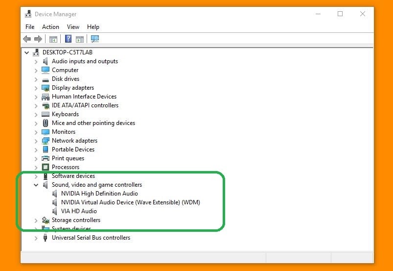 download and install audio output device win7